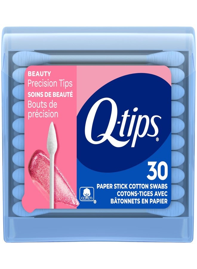 Q-Tips Cotton Swabs, Precision Tips, Travel Size Toiletries for Beauty and Home, 100% Cotton, 30 Count​ ​ - Image 1